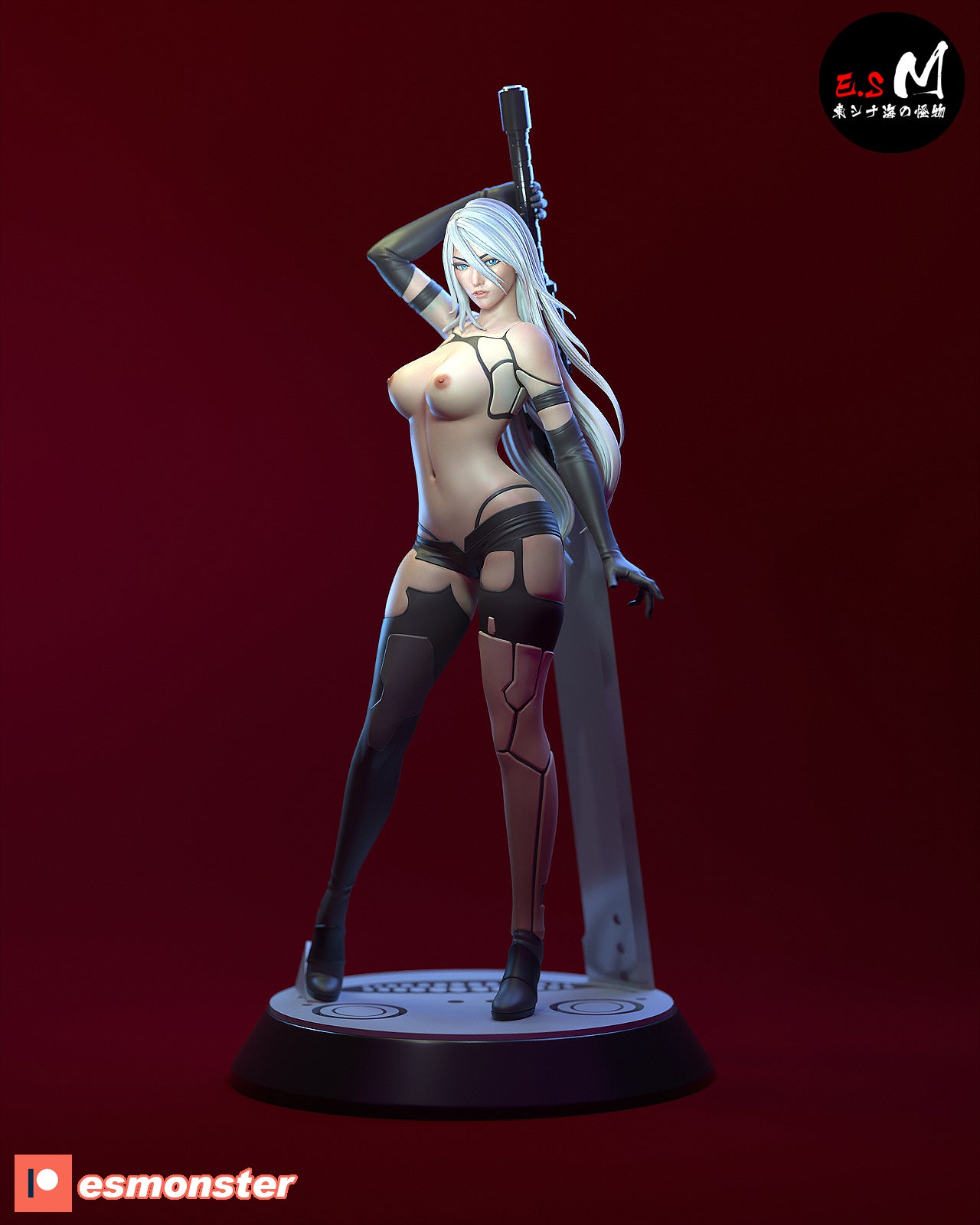 Type 2 Attacker 3d Printed Model Kit NSFW
