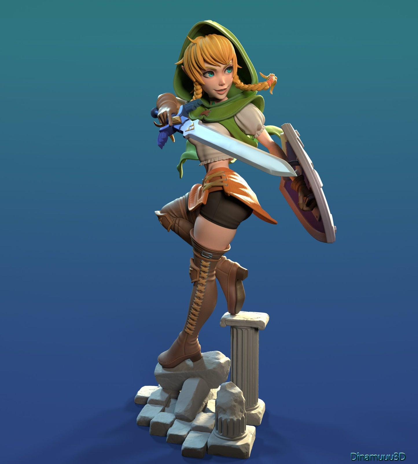 Crossbow Elf 3d Printed Model Kit