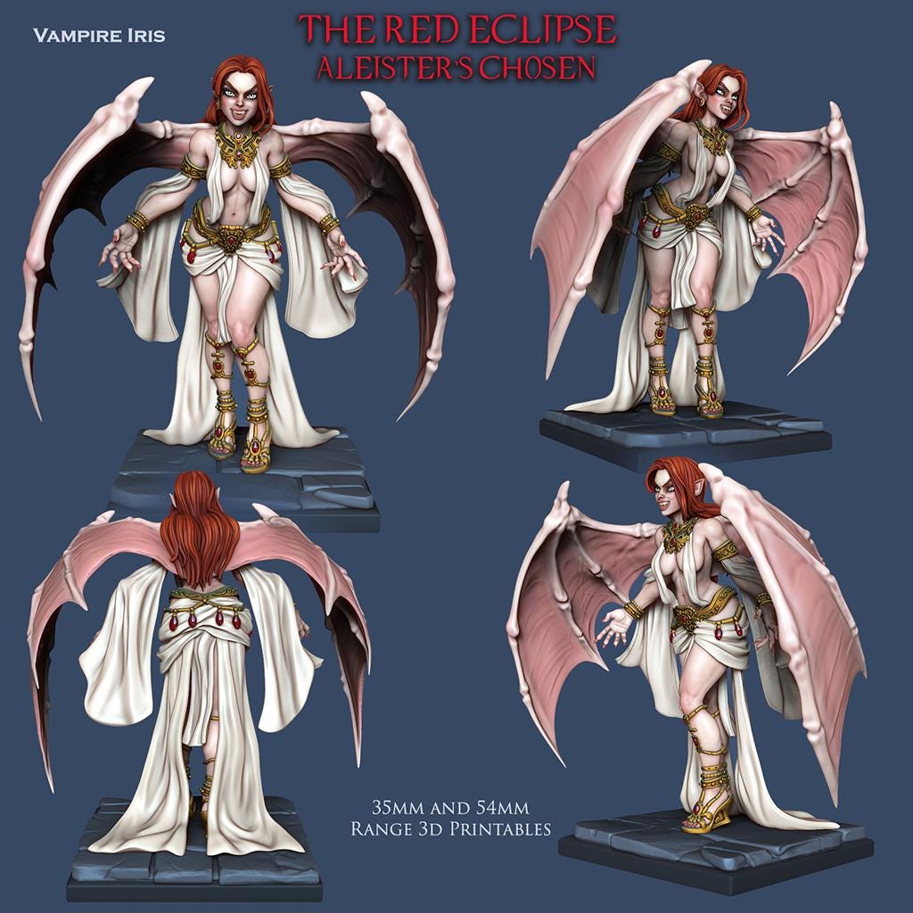 Vampire Lords 3d Printed Miniatures 54mm