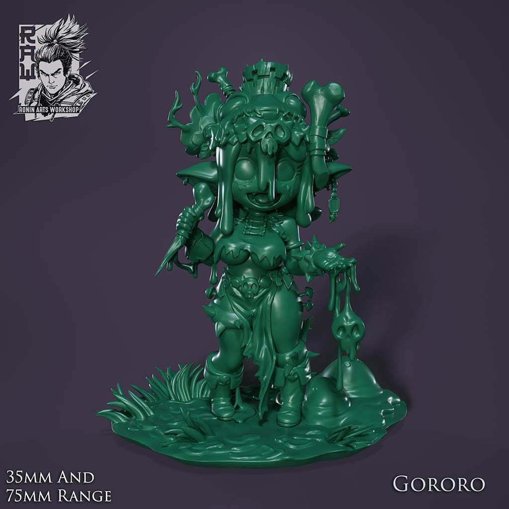 Goblin Girls Set Two 3d Printed Miniatures 75mm