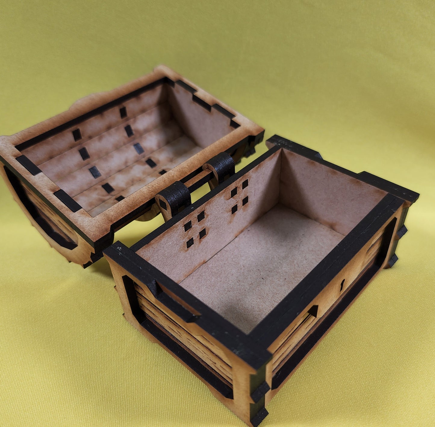 Treasure Chest Dice and Miniature Box for Tabletop Game Storage