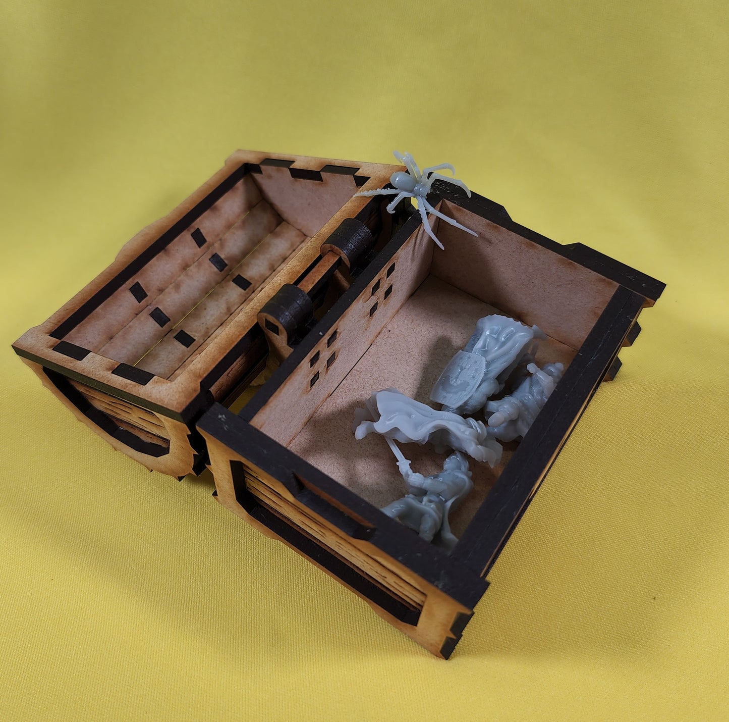 Treasure Chest Dice and Miniature Box for Tabletop Game Storage