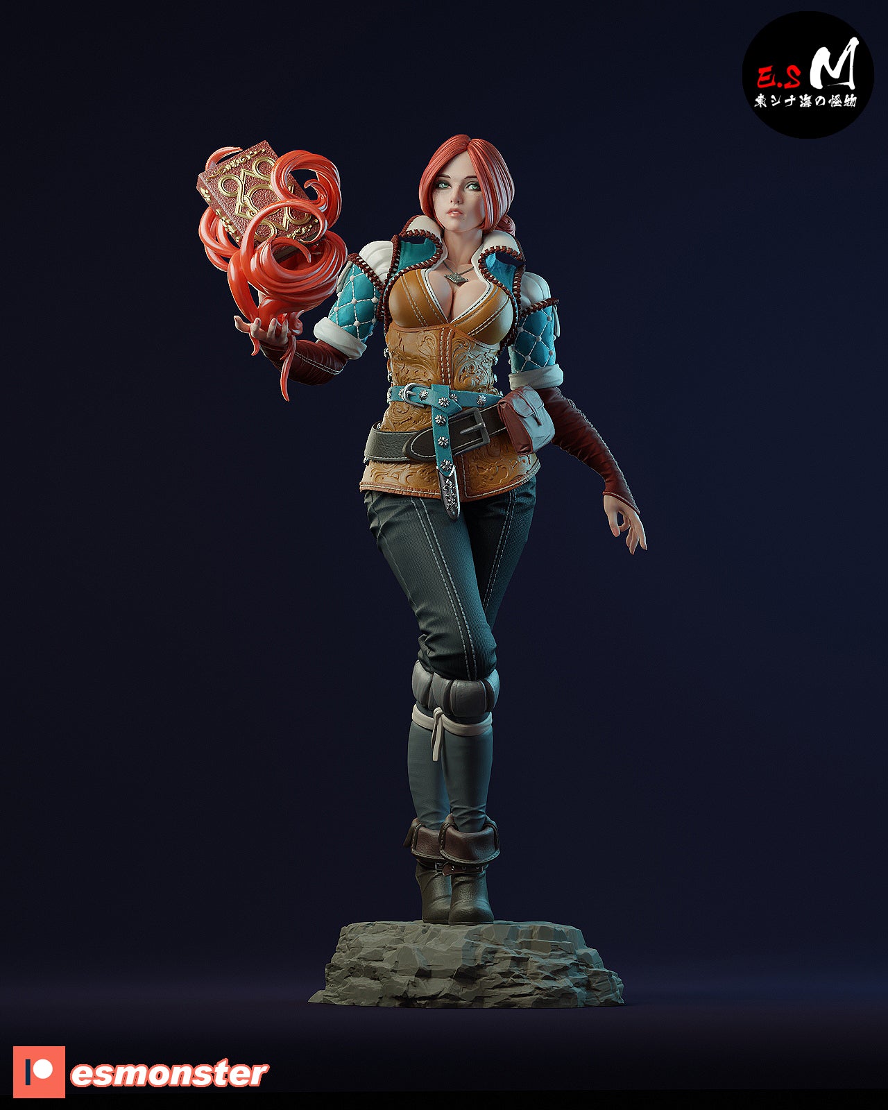 Red Haired Mage 3d Printed Model Kit NSFW