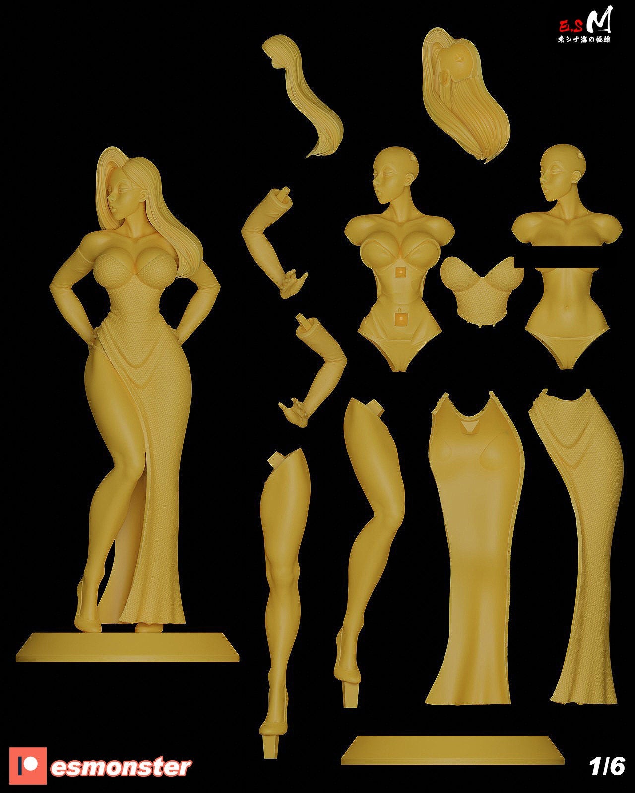 Jessica 3d Printed Model Kit 11 Inch