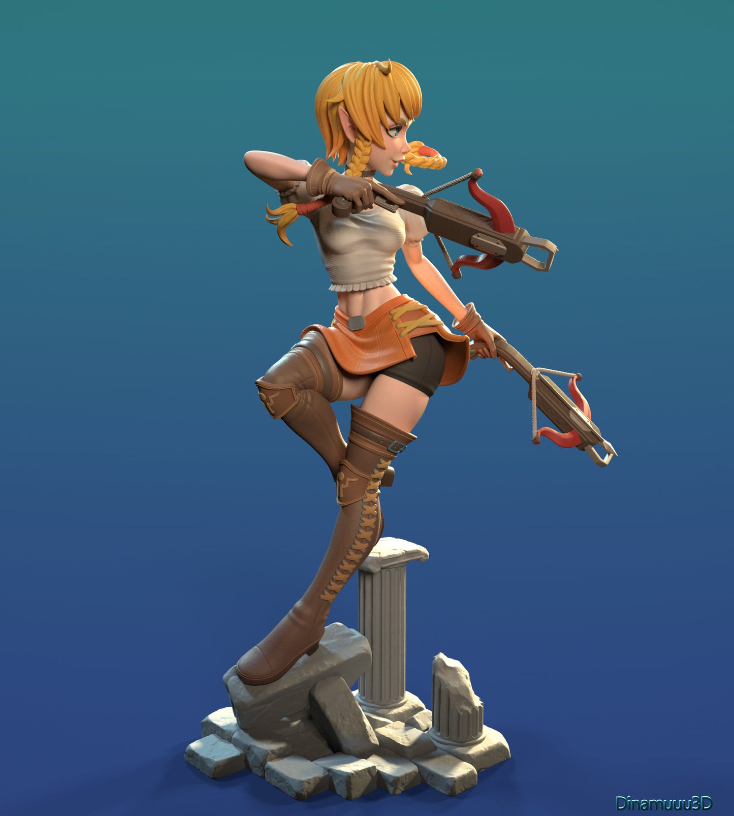 Crossbow Elf 3d Printed Model Kit