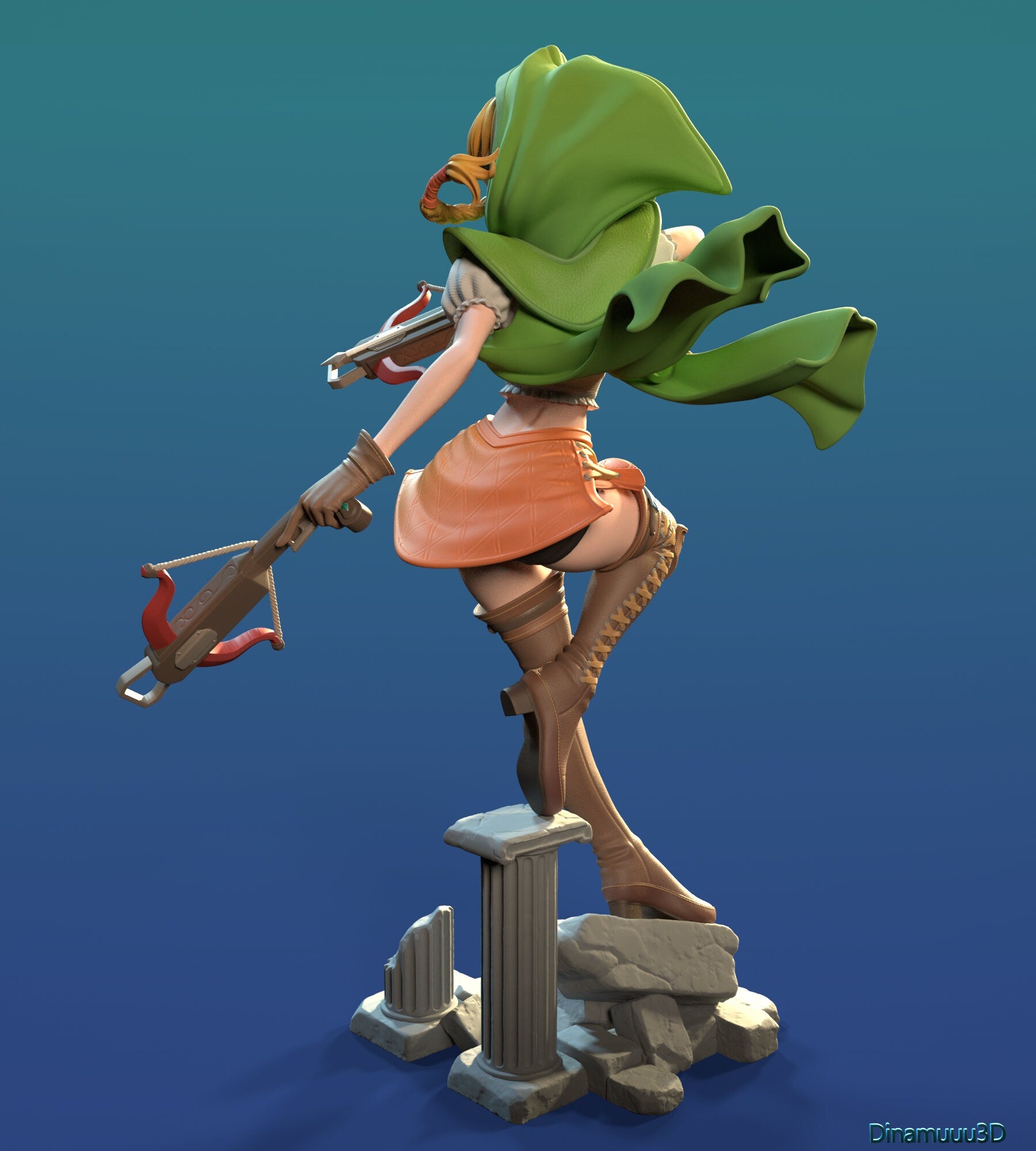 Crossbow Elf 3d Printed Model Kit