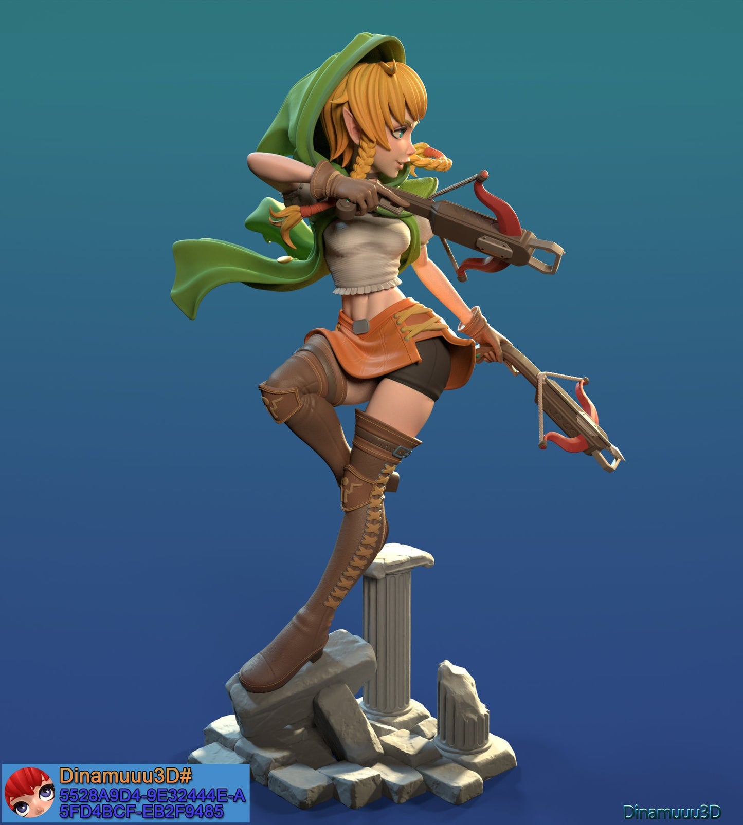 Crossbow Elf 3d Printed Model Kit