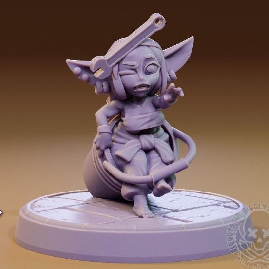 Goblin Girls Mechanics 3d Printed Miniatures 75mm