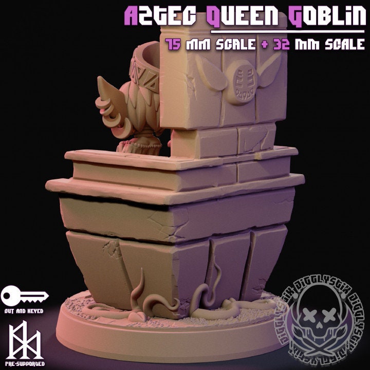 Goblin Girls Aztecs 3d Printed Miniatures 75mm