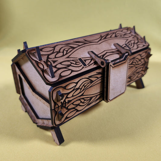 Vampire Coffin Dice and Miniature Box for Tabletop Game Storage